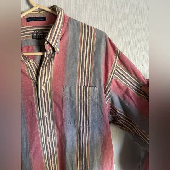 Vintage Striped cotton Button-Up Shirt - Picture 4 of 4